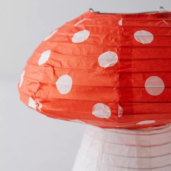 NWT Urban Outfitters LED Paper Mushroom Lantern Light - Picture 5 of 6